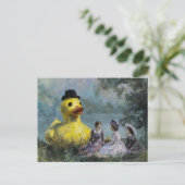 Picnic mit Riesenente Postkarte (Stehend Vorderseite)