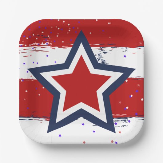 Picnic mit Uncle Sam Pappteller (Vorderseite)