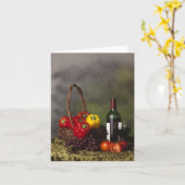 Picnic mit Wein Karte (Gelbe Blume)