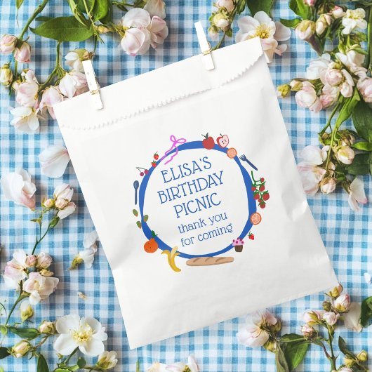 Picnic Modern Niedliche Hand gezeichnet CUSTOM GEB Geschenktütchen