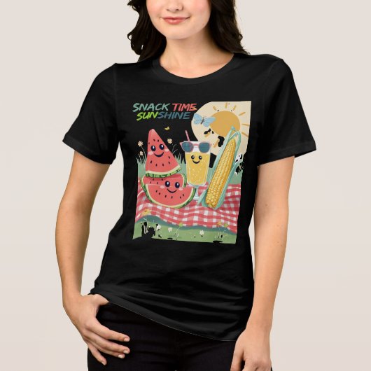 Picnic Pals – Summer Snack Squad Tri-Blend Shirt (Vorderseite)