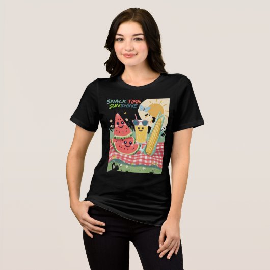 Picnic Pals – Summer Snack Squad Tri-Blend Shirt (Vorderseite voll)