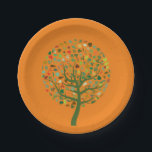 Picnic Park Party Sommerbaum Pappteller<br><div class="desc">Niedlicher Sommerbaum mit Blätter,  ideal für ein Sommerpicknick oder ein Party oder ein Party im Park</div>