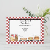 Picnic-Party Einladung (Stehend Vorderseite)