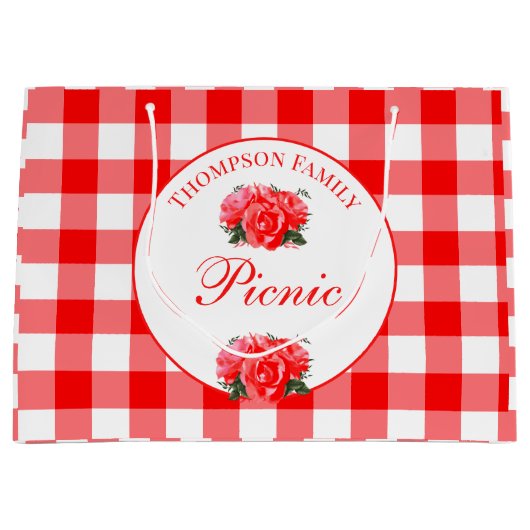 Picnic-Party Große Geschenktüte (Vorderseite)