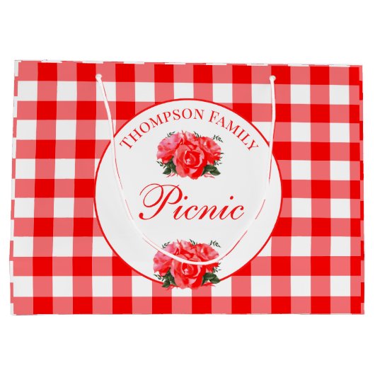 Picnic-Party Große Geschenktüte (Rückseite)