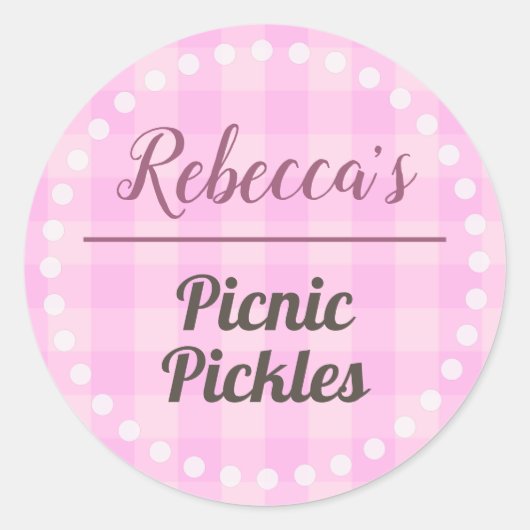 Picnic Pickles Runder Aufkleber (Vorderseite)