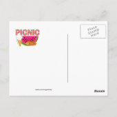 Picnic Postcard Party Invites Postkarte (Rückseite)
