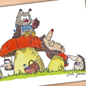 PICNIC-Postkarte von Nicole Janes Postkarte