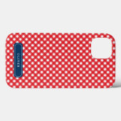 Picnic Red Gingham Personalize mit Name Case-Mate iPhone Hülle (Rückseite (Horizontal))