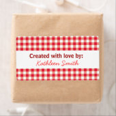 Picnic Red Gingham Recipe/Goodies Label (Insitu)