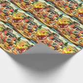 Picnic Retro Comic Geschenkpapier (Ecke)