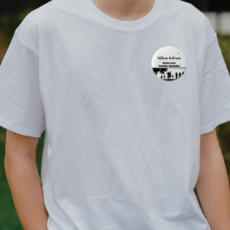 Picnic Silhuoette Family Wiedersehen mit Name Button