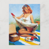 Picnic Spill Button Up Postkarte (Vorderseite)