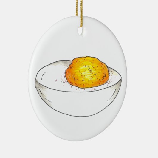 Picnic Style Deviled Egg Keramik Ornament (Rechts)