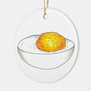 Picnic Style Deviled Egg Keramik Ornament