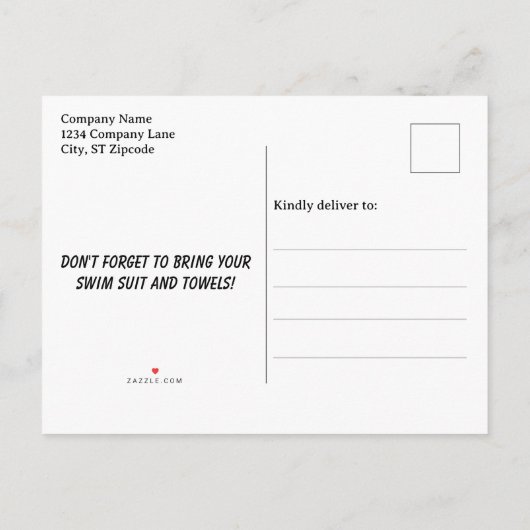 Picnic Summer QR-Code-Vorlage einladen Einladungspostkarte (Rückseite)