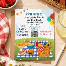 Picnic Summer QR-Code-Vorlage einladen