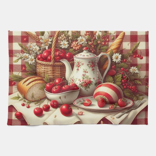 Picnic Table kitchen towel Geschirrtuch (Horizontal)