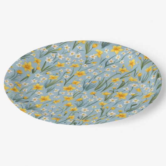 Picnic Tellers - Affodis Pappteller (Schrägansicht)