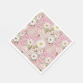 Picnic Tellers - Blume und Gingham Bows Serviette (Ecke)