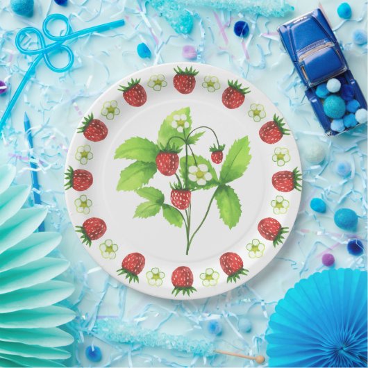 Picnic Tellers - Erdbeeren Pappteller (Party)