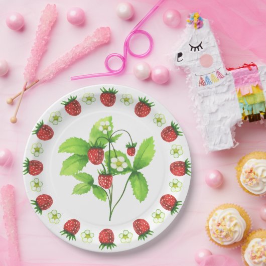 Picnic Tellers - Erdbeeren Pappteller (Party)