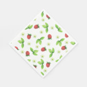 Picnic Tellers - Erdbeeren Serviette (Ecke)