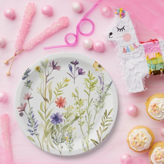 Picnic Tellers - Hübsche Wildblumen Pappteller (Party)