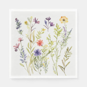 Picnic Tellers - Hübsche Wildblumen Serviette