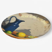 Picnic Tellers - Rustic Jug Italianate Limes Pappteller (Schrägansicht)