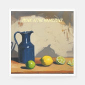 Picnic Tellers - Rustic Jug Italianate Limes Serviette (Vorderseite)