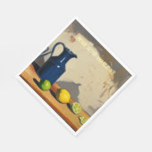 Picnic Tellers - Rustic Jug Italianate Limes Serviette (Ecke)