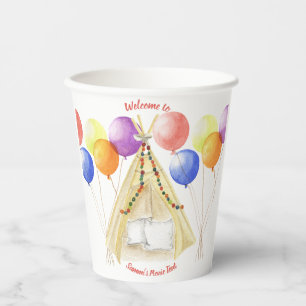 Picnic Tellers - Zelte & Balloons Personalisiert Pappbecher