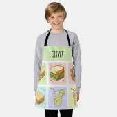 Picnic-Themed Adorable Doodles Schürze (Getragen)