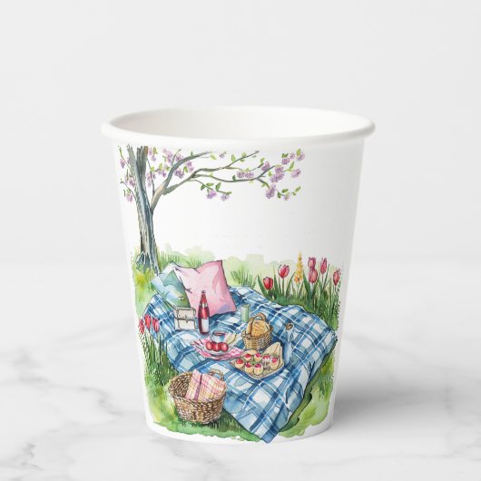 Picnic Themed Paper Cups Pappbecher (Vorderseite)