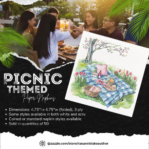 Picnic Themed Paper Napkin Serviette