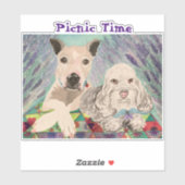 Picnic Time Dogs Aufkleber (Blatt)
