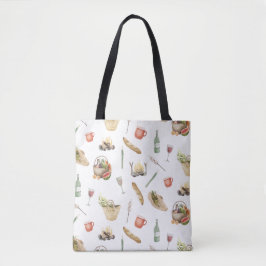 Picnic Time Sweet Illustriert Tote Bag Tasche