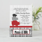 Picnic und GRILLEN Einladung (Stehend Vorderseite)