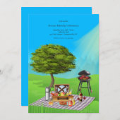 Picnic unter einem Baum Einladung (Vorne/Hinten)