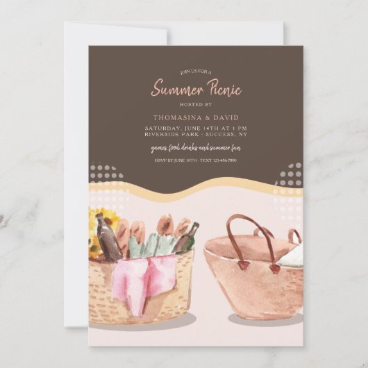 Picnic Vibes Einladung (Vorderseite)