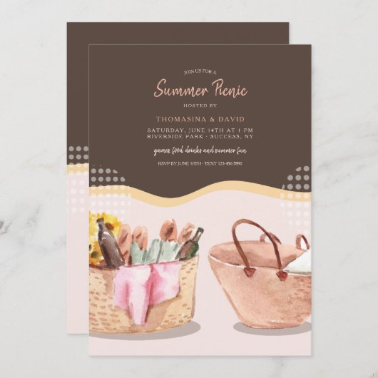 Picnic Vibes Einladung (Vorne/Hinten)