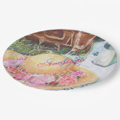 PICNIC-VORSCHLAG MONOGRAMM-PARTY PAPPTELLER (Schrägansicht)