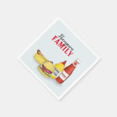 Picnic Watercolor Hamburger Hotdog Cute Serviette (Ecke)