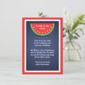 Picnic Watermelon 4. Juli Party Einladungen (Stehend Vorderseite)