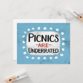 Picnics sind unterbewertet Grußkarte Karte (Vorderseite/Rückseite Beispiel)