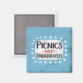 Picnics werden als Kühlschrank Magnet unterbewerte (Vorderseite/Rückseite)