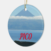 Pico Azores Panoramic Christmas Ornament (Links)