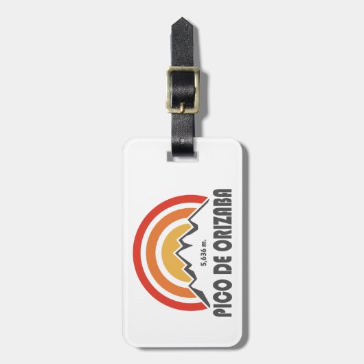 Pico de Orizaba Mexico Gepäckanhänger (Vorderseite vertikal)